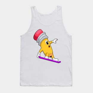 Pencil Snowboard Winter sports Tank Top